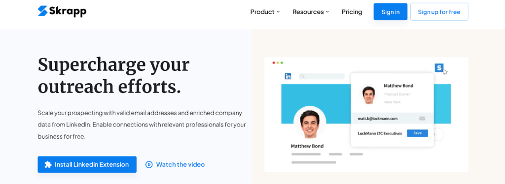 Skrapp.io Screenshot