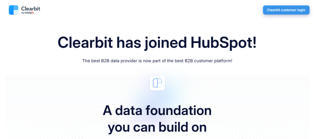 Clearbit (Breeze Intelligence) screenshot