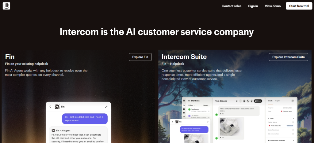 Intercom screenshot