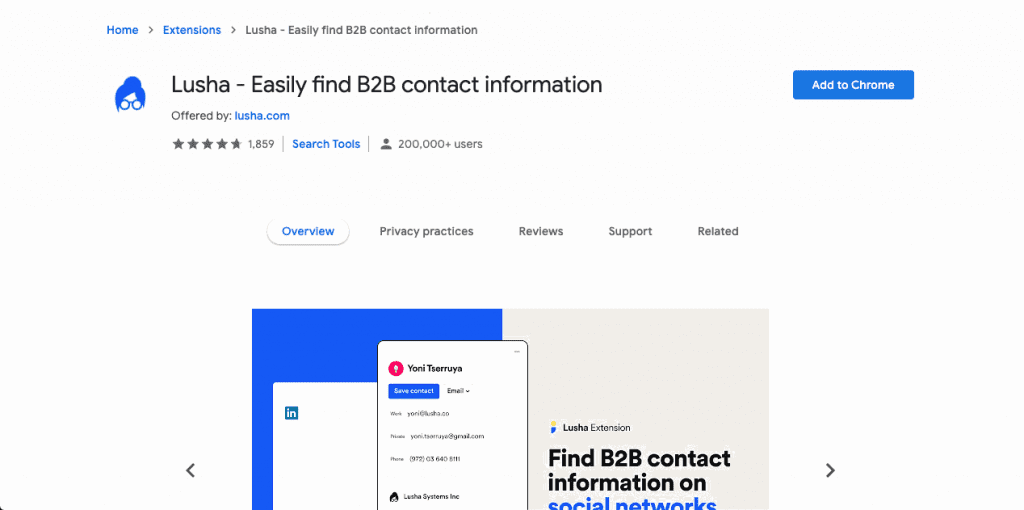 lusha-chrome-extension